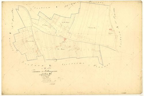 Villemoyenne, section B dite de l'épine saint-père, feuille n°2, parcelles n° 421-576