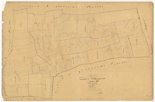 Villemoyenne, section B dite de l'épine saint-père, feuille n°5, parcelles n° 1288-2011