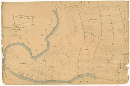 Villemoyenne, section C dite du village, feuille n°4, parcelles n° 1735-2297