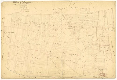 Villemoyenne, section D dite des grandes voies, feuille n°2, parcelles n° 373-1201