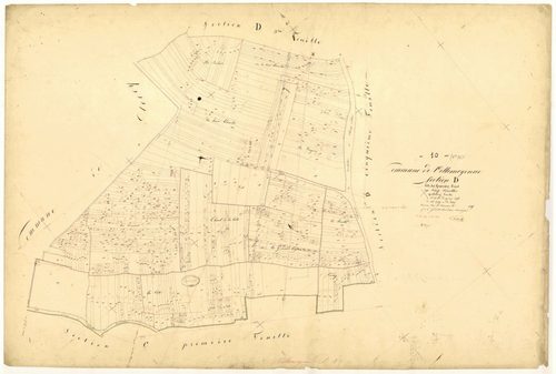 Villemoyenne, section D dite des grandes voies, feuille n°4, parcelles n° 1799-2442