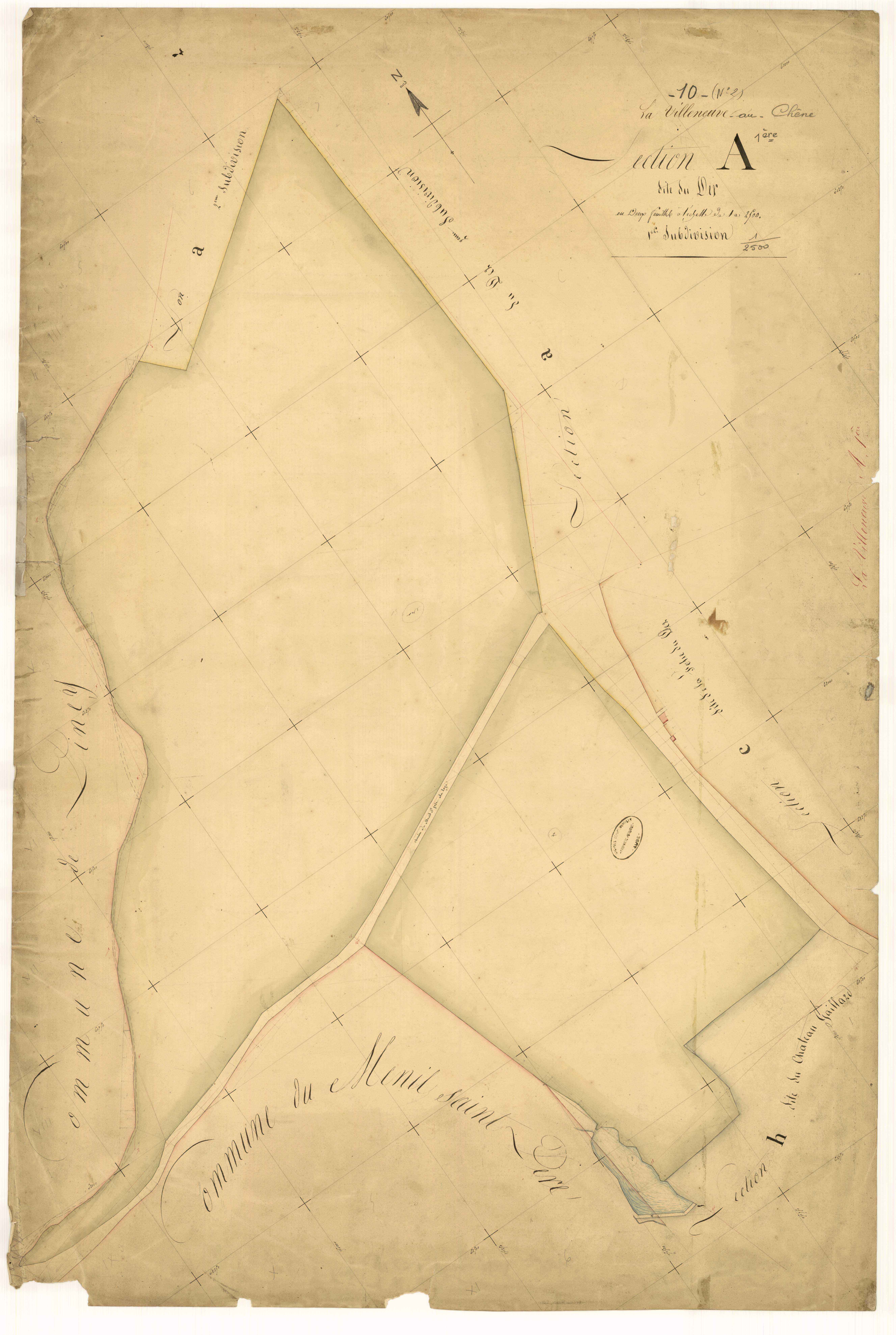 La Villeneuve-au-Chêne, section A dite du Der, feuille n°1