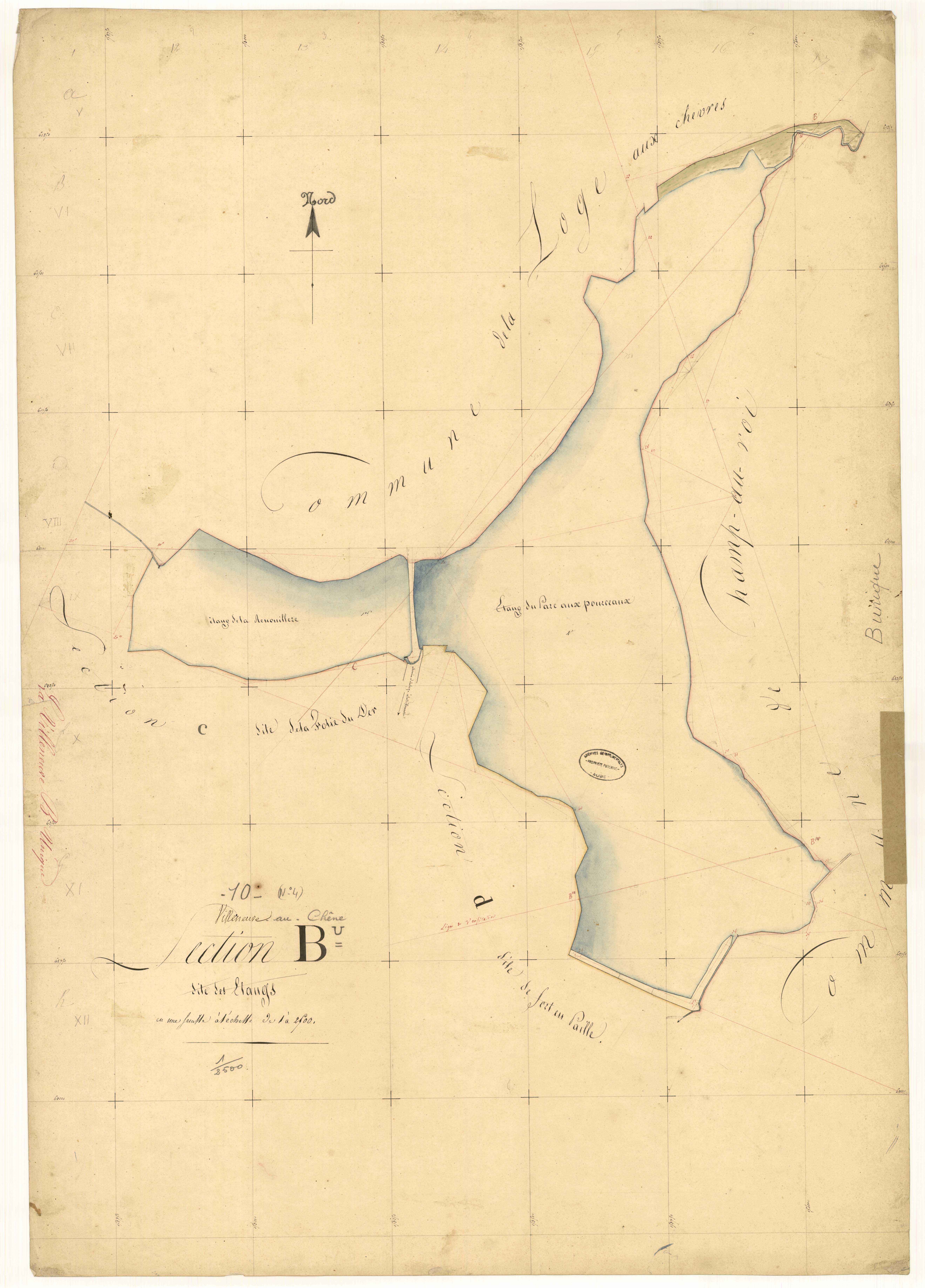 La Villeneuve-au-Chêne, section B dite des étangs
