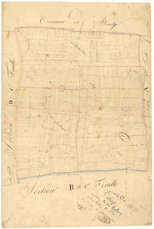 Villery, section A dite des vallory, feuille n°2