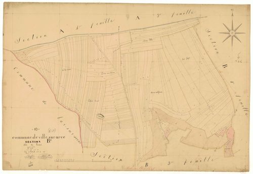 Ville-sur-Arce, section B dite de Tomoi, feuille n°2, parcelles n° 456-638