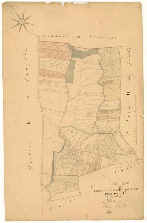 Ville-sur-Arce, section C dite du village, feuille n°1, parcelles n° 1/771
