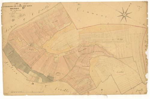 Ville-sur-Arce, section D dite de mont-haut, feuille n°1, parcelles n° 1-657