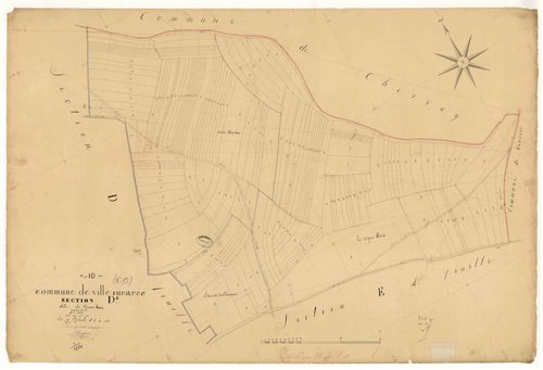 Ville-sur-Arce, section D dite de mont-haut, feuille n°4, parcelles n° 1780-1934