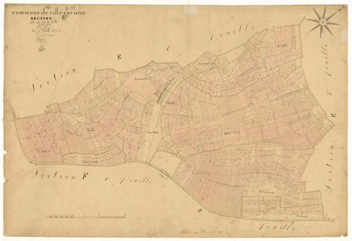 Ville-sur-Arce, section E dite de sur la ville, feuille n°2, parcelles n° 1056-1998
