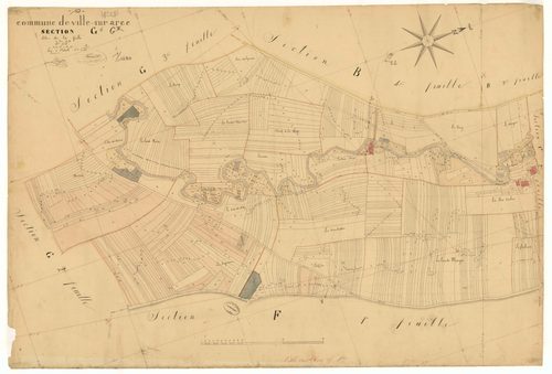 Ville-sur-Arce, section G dite de la fiolle, feuille n°1, parcelles n° 1-782