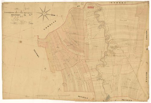 Ville-sur-Arce, section G dite de la fiolle, feuille n°3, parcelles n° 1407-2105