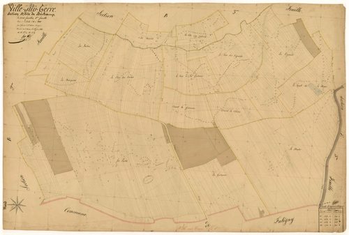 Ville-sur-Terre, section B dite de béchamp, feuille n°1, parcelles n° 1-579