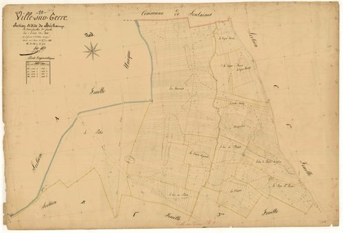 Ville-sur-Terre, section B dite de béchamp, feuille n°2, parcelles n° 580-976
