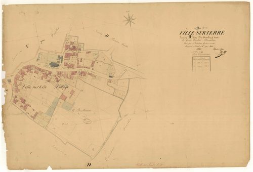 Ville-sur-Terre, section D dite du moulin à vent, feuille n°2, parcelles n° 555-739