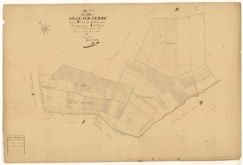 Ville-sur-Terre, section D dite du moulin à vent, feuille n°3 bis développement, parcelles n° 964-1141