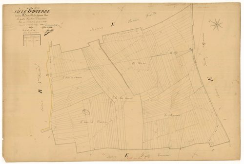 Ville-sur-Terre, section E dite de la grande pièce, feuille n°2, parcelles n° 302-480