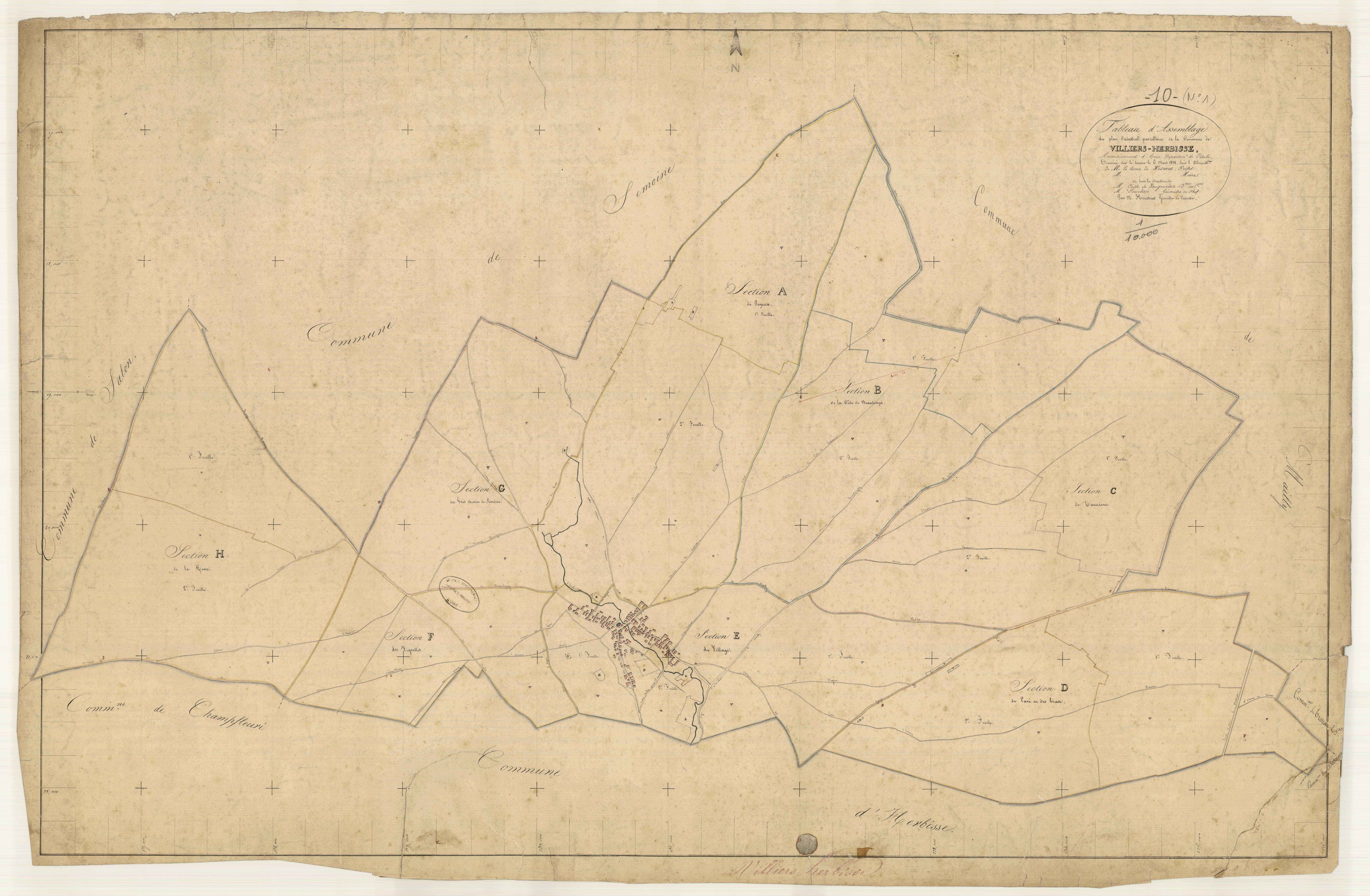 Villiers-Herbisse, tableau d'assemblage