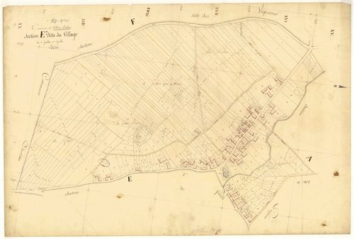 Villiers-Herbisse, section E dite du village, feuille n°1
