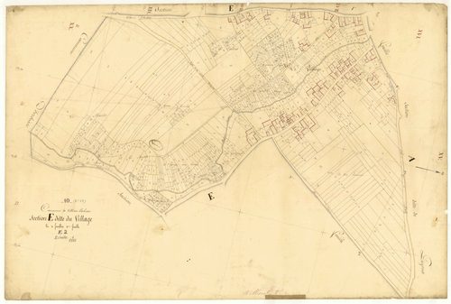 Villiers-Herbisse, section E dite du village, feuille n°2