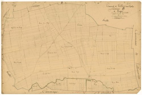 Villiers-sous-Praslin, section B dite de Roger, feuille n°2, parcelles n°524-1046