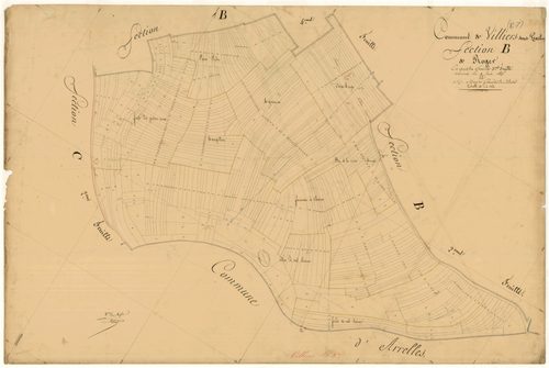Villiers-sous-Praslin, section B dite de Roger, feuille n°3, parcelles n°1047-1448