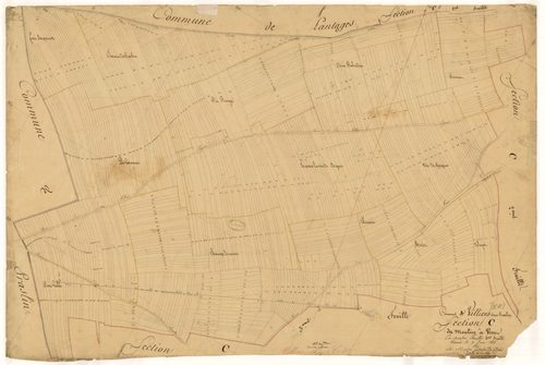 Villiers-sous-Praslin, section C dite du moulin à vent, feuille n°4, parcelles n°?-2621