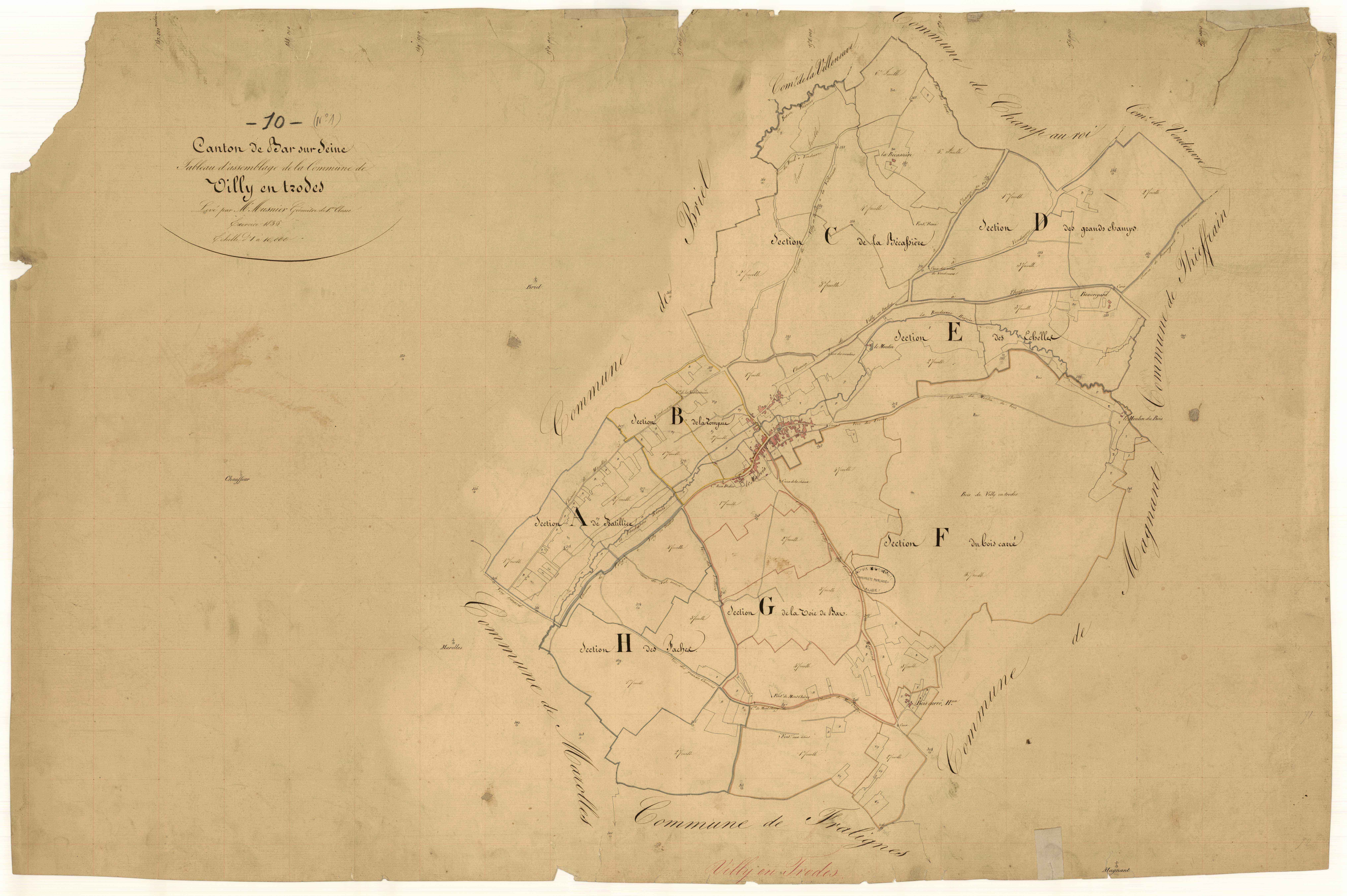 Villy-en-Trodes, tableau d'assemblage