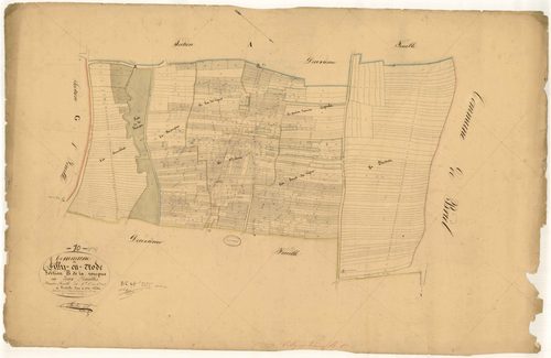 Villy-en-Trodes, section B dite de la rompue, feuille n°1, parcelles n° 1-645