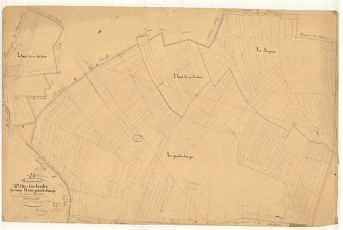 Villy-en-Trodes, section D dite des grands champs, feuille n°2, parcelles n° 224-456