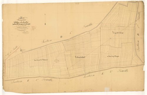 Villy-en-Trodes, section D dite des grands champs, feuille n°3, parcelles n° 457-702