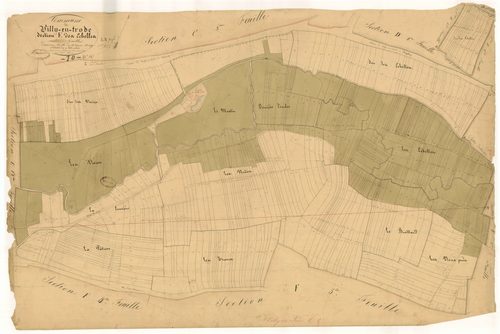 Villy-en-Trodes, section E dite des échelles, feuille n°2, parcelles n° 634-1265