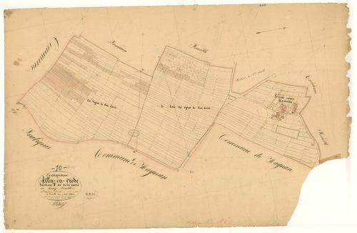 Villy-en-Trodes, section F dite de bois carré, feuille n°2, parcelles n° 433-731