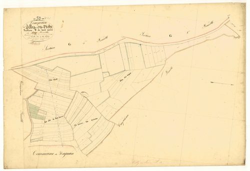 Villy-en-Trodes, section F dite de bois carré, feuille n°3, parcelles n° 732-826