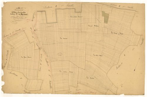 Villy-en-Trodes, section F dite de bois carré, feuille n°4, parcelles n° 827-1297