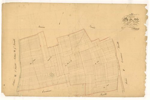 Villy-en-Trodes, section G dite de la voie de bar, feuille n°2, parcelles n° 381-696