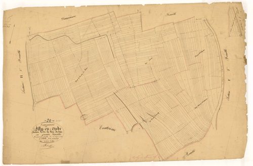 Villy-en-Trodes, section G dite de la voie de bar, feuille n°3, parcelles n° 697-1040