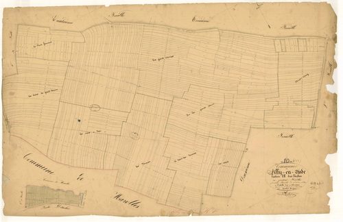 Villy-en-Trodes, section H dite des fâches, feuille n°1, parcelles n° 1-423