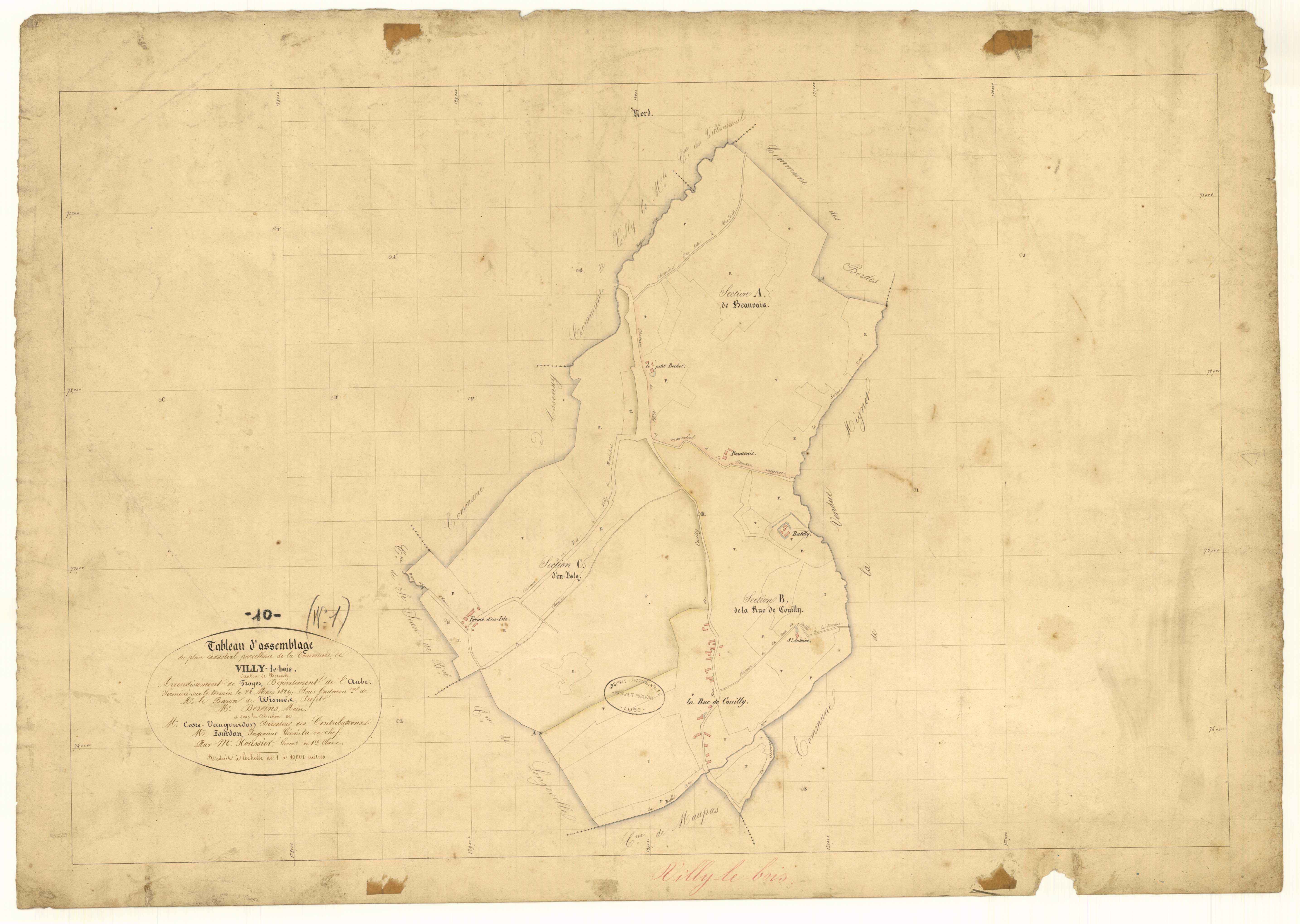 Villy-le-Bois, tableau d'assemblage