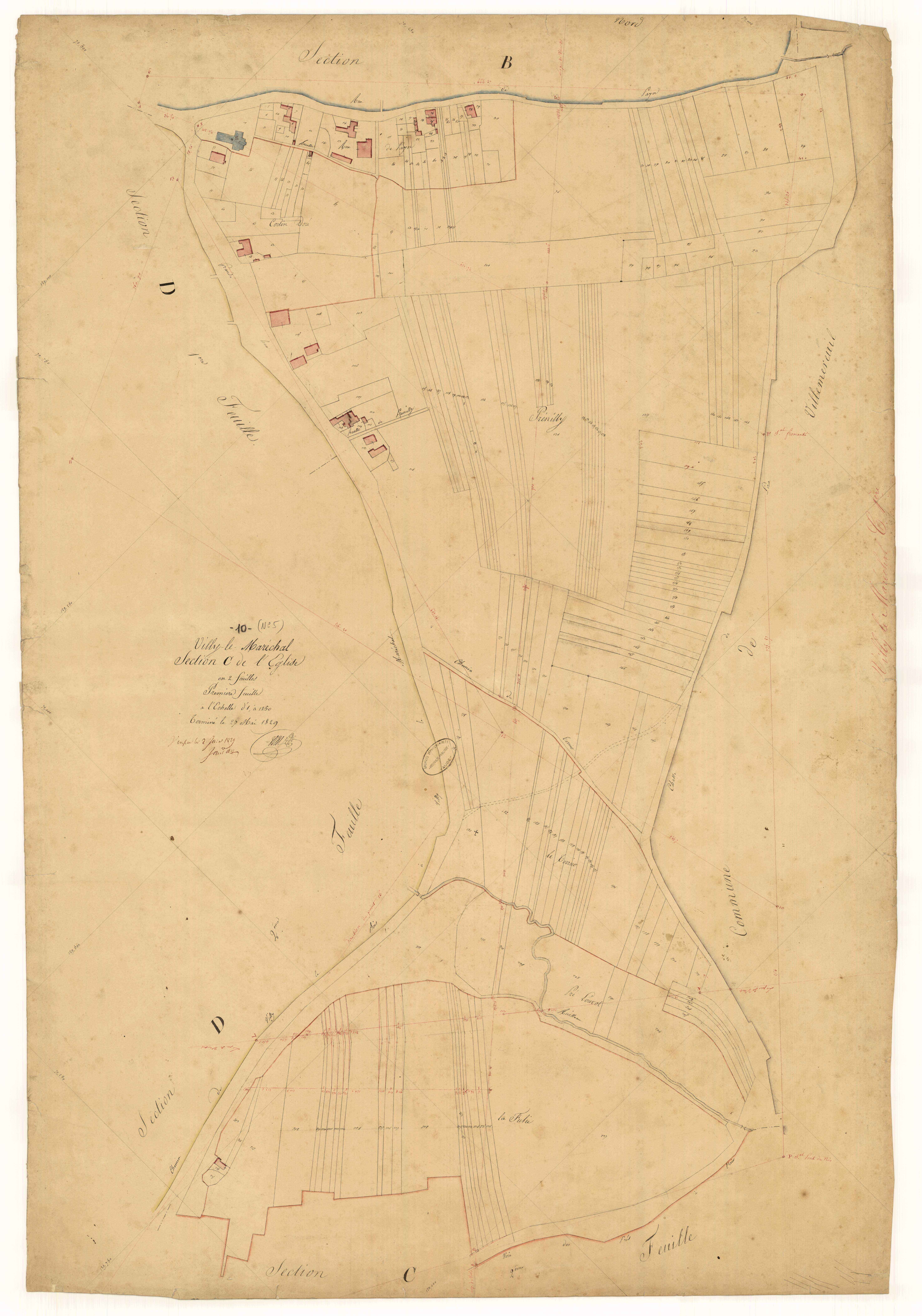 Villy-le-Maréchal, section C dite de l'église, feuille n°1