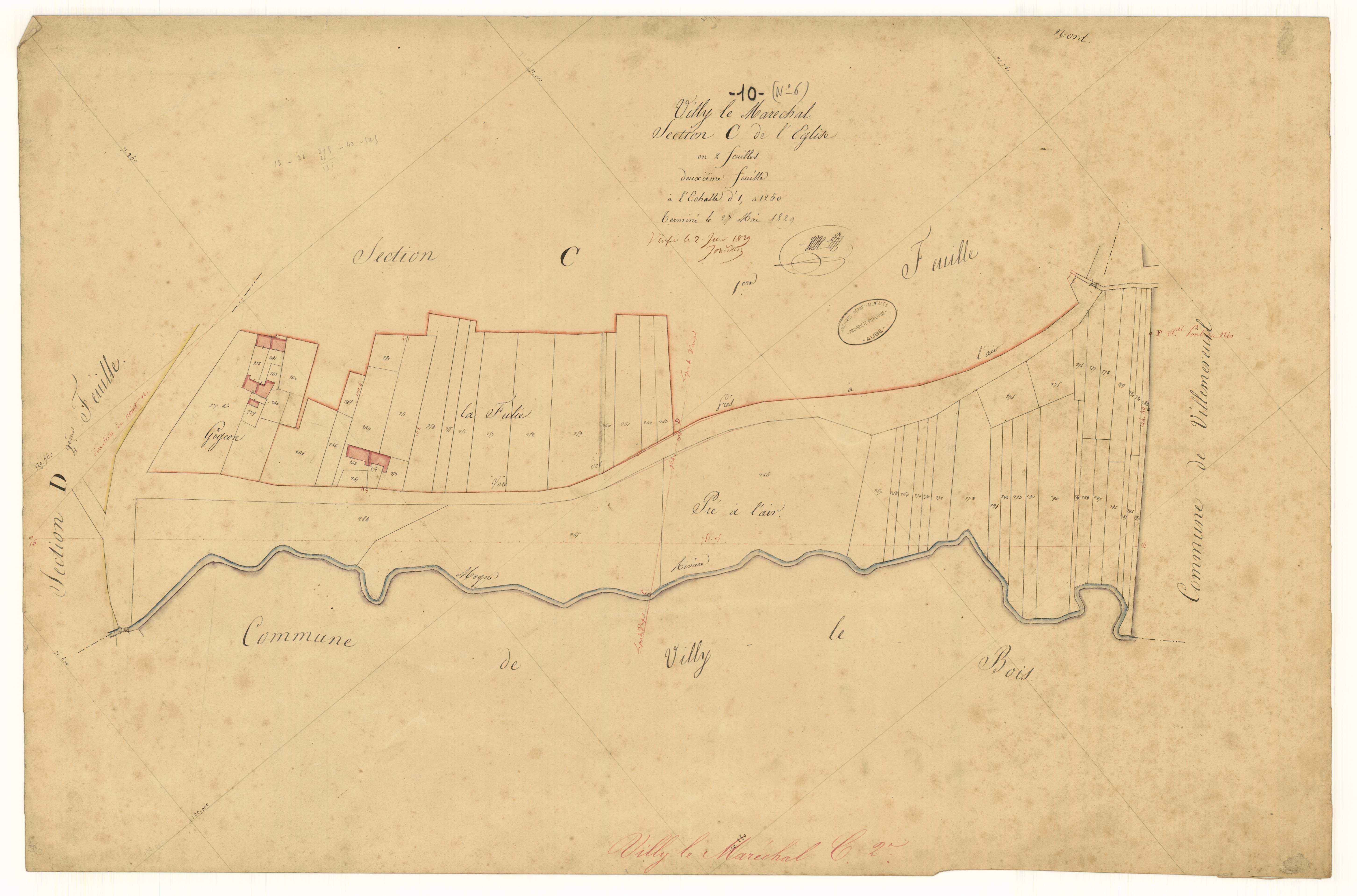 Villy-le-Maréchal, section C dite de l'église, feuille n°2