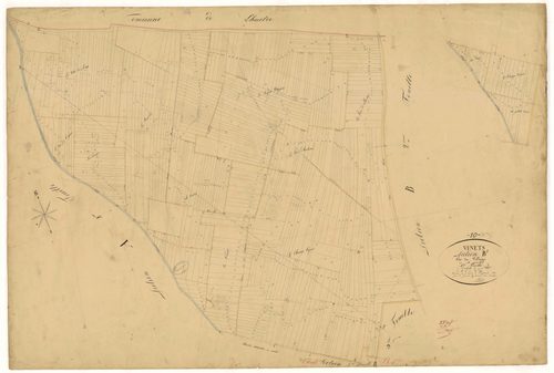 Vinets, section B dite du village, feuille n°1, parcelles n°1-594