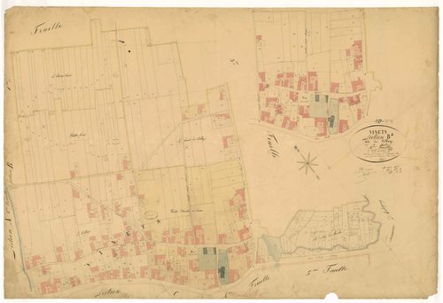 Vinets, section B dite du village, feuille n°4, parcelles n°1279-1614