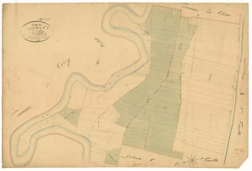 Vinets, section C dite des prés, feuille n°1, parcelles n°1-191