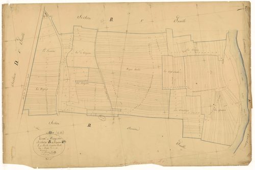 Virey-sous-Bar, section B dite des croyères, feuille n°2, parcelles n° 700-980