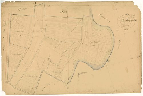 Virey-sous-Bar, section B dite des croyères, feuille n°4, parcelles n° 1345-1561