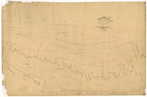 Virey-sous-Bar, section C dite du village, feuille n°2, parcelles n° 343-614