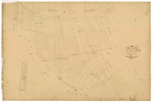 Virey-sous-Bar, section C dite du village, feuille n°3, parcelles n° 615-797
