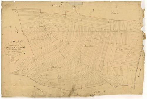 Virey-sous-Bar, section D dite des grandes vignes, feuille n°4, parcelles n° 868-1168