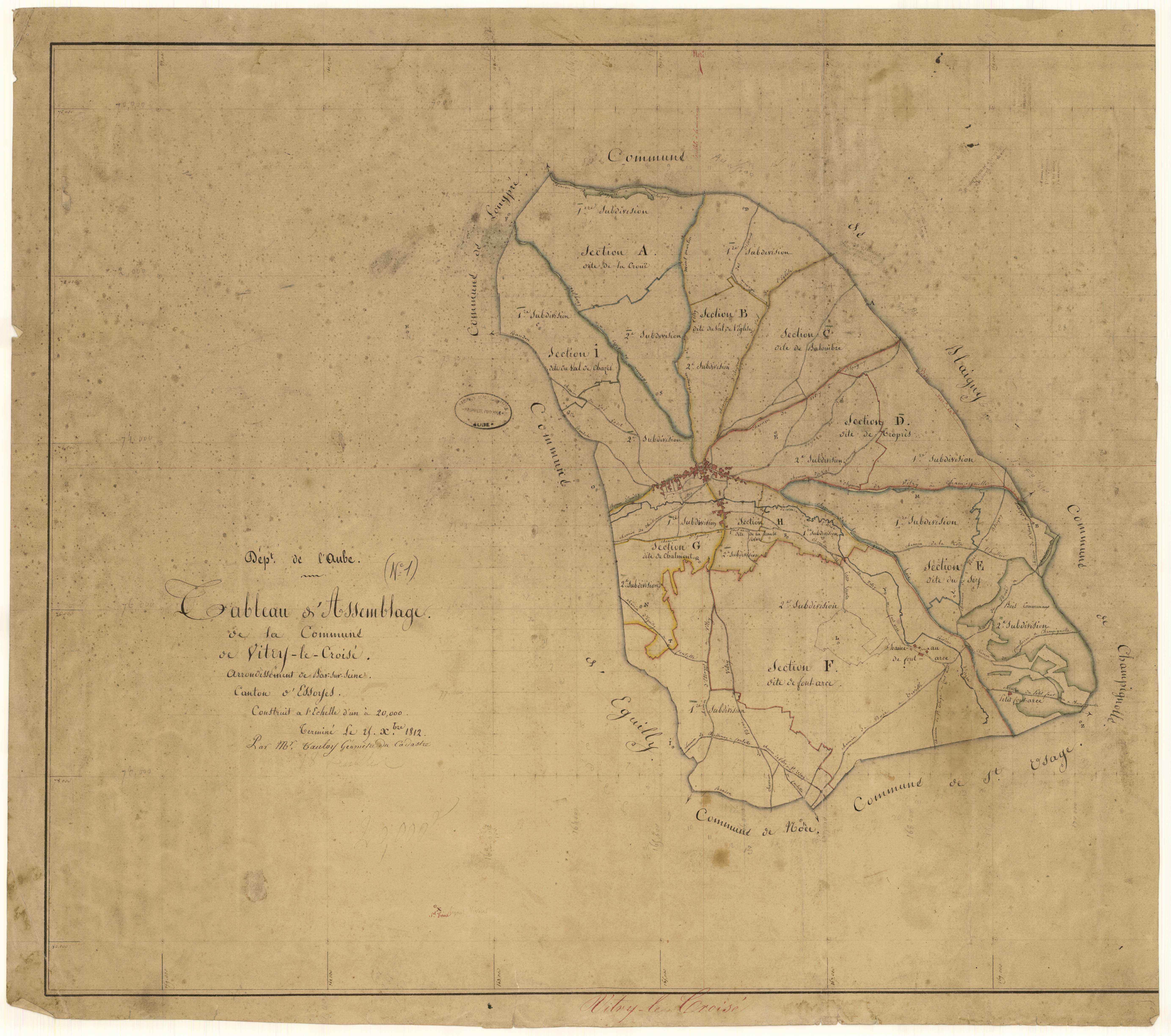Vitry-le-Croisé, tableau d'assemblage