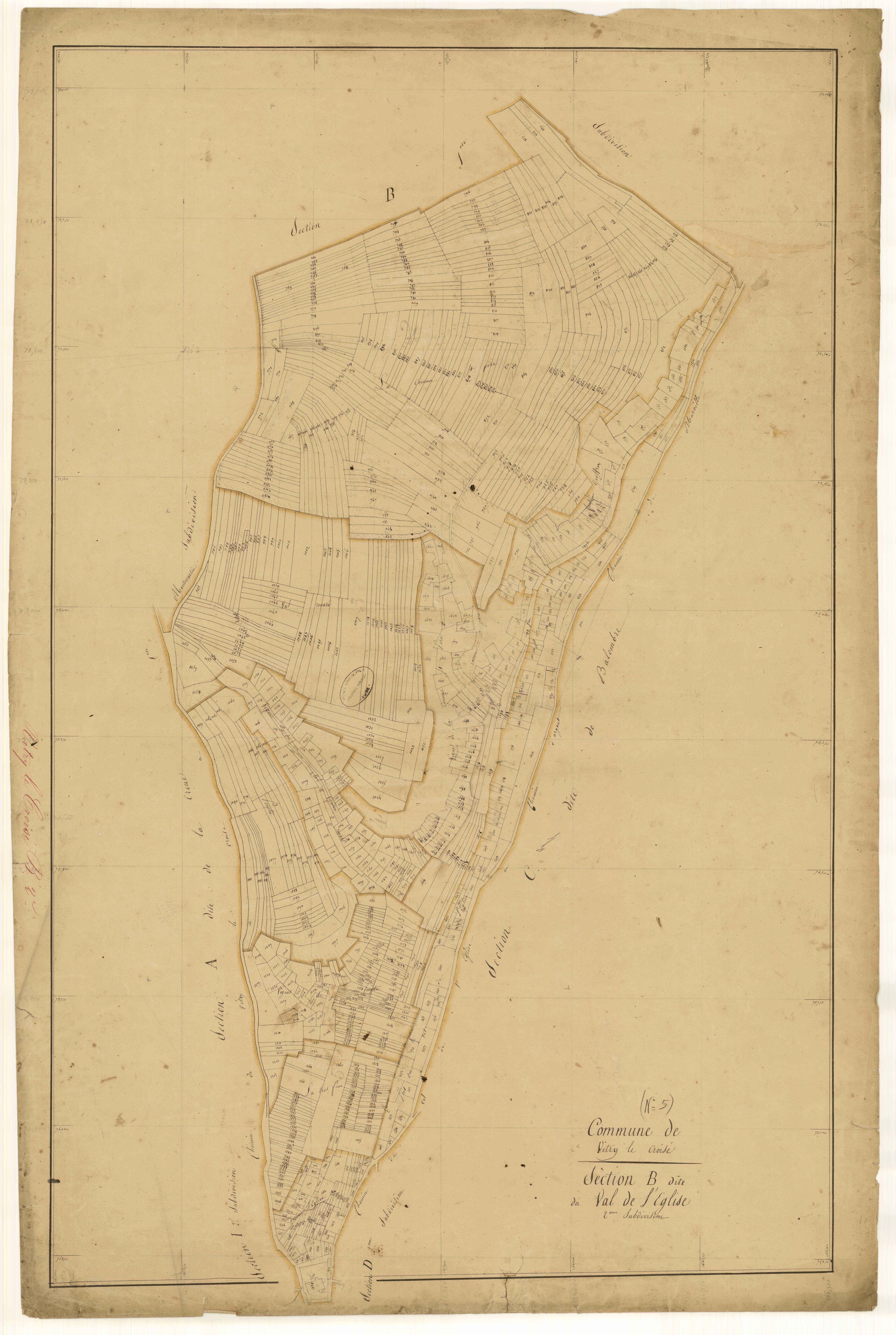 Vitry-le-Croisé, section B dite du val de l'église, feuille n°2